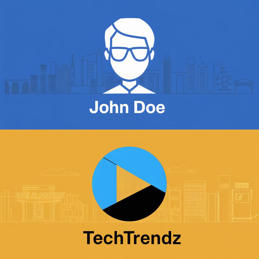 Profil ou Page Facebook Illustration avant/après d'un profil Facebook et d'une page Facebook pour une entreprise. L'image « avant » présente une photo de profil d'une personne portant des lunettes et sur fond bleu. Le nom du profil est « John Doe ». La photo de couverture est une image floue d'un horizon urbain. L'image « après » présente une photo de profil d'un logo avec un bouton de lecture et un fond jaune. Le nom du profil est « TechTrendz ». La photo de couverture est une image floue d'une conférence technologique.